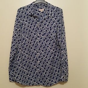 MERONA Blue BLOCKY button down